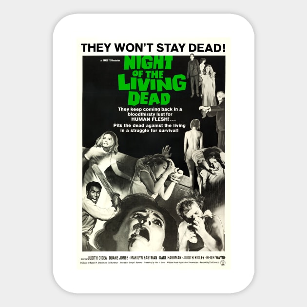 Night of the Living Dead Classic! Sticker by ZippyFraggle1